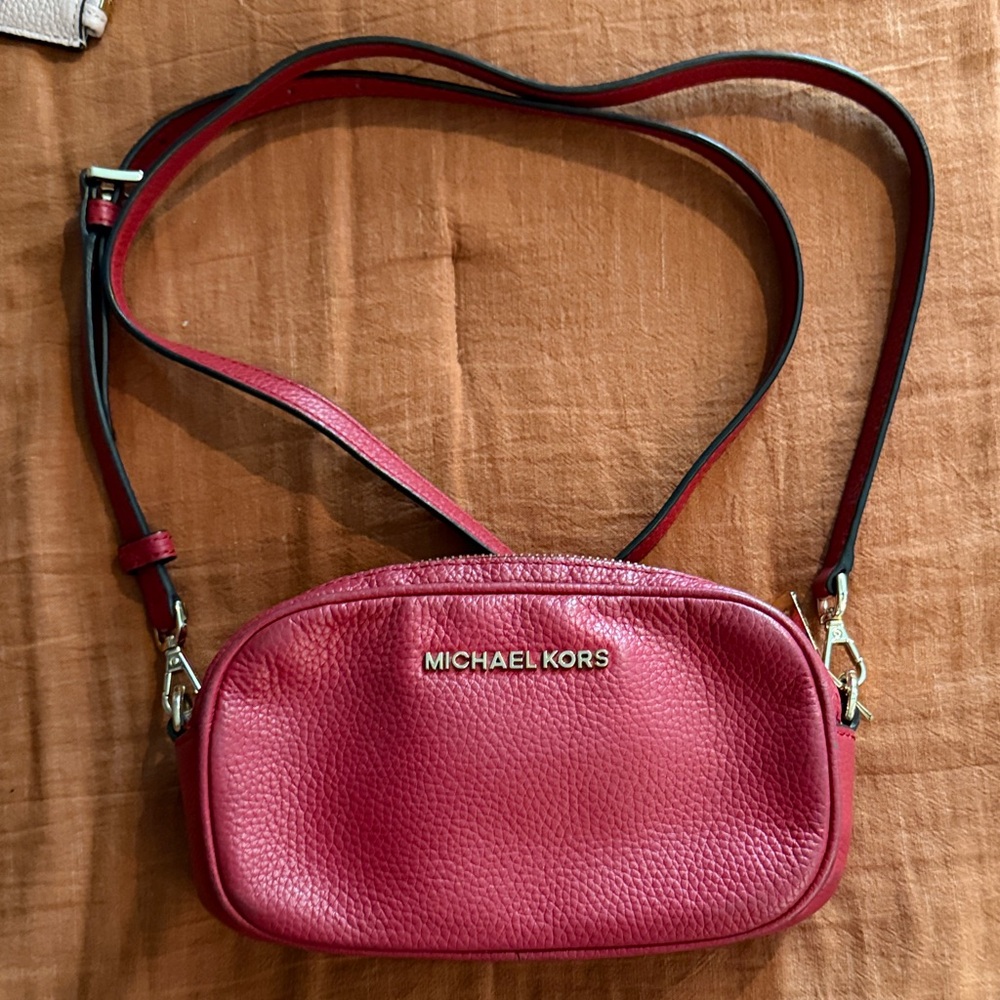 Michael Kors Cherry Leather Crossbody Bag